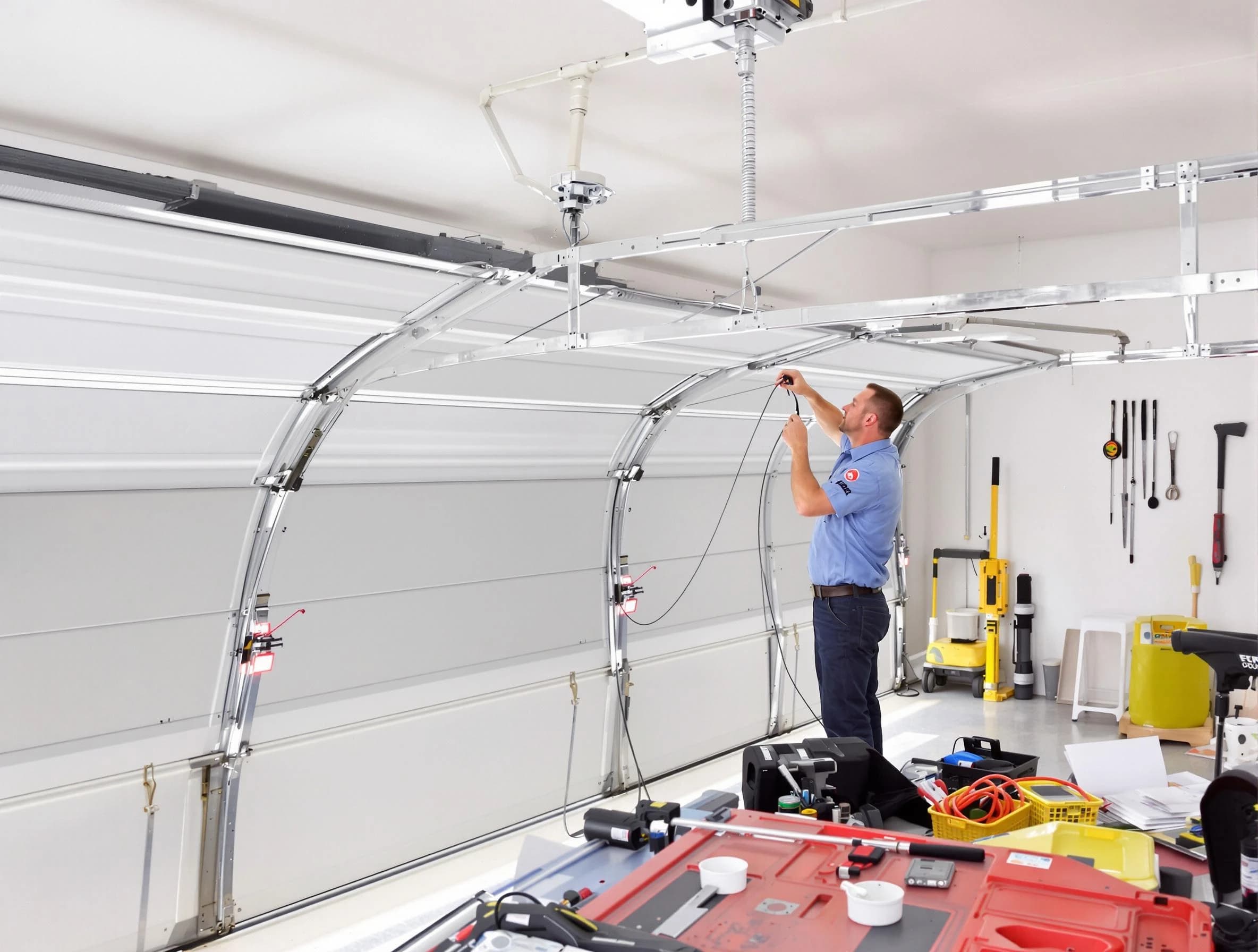 Garage door cable repair service by Quincy Garage Door Repair in Quincy