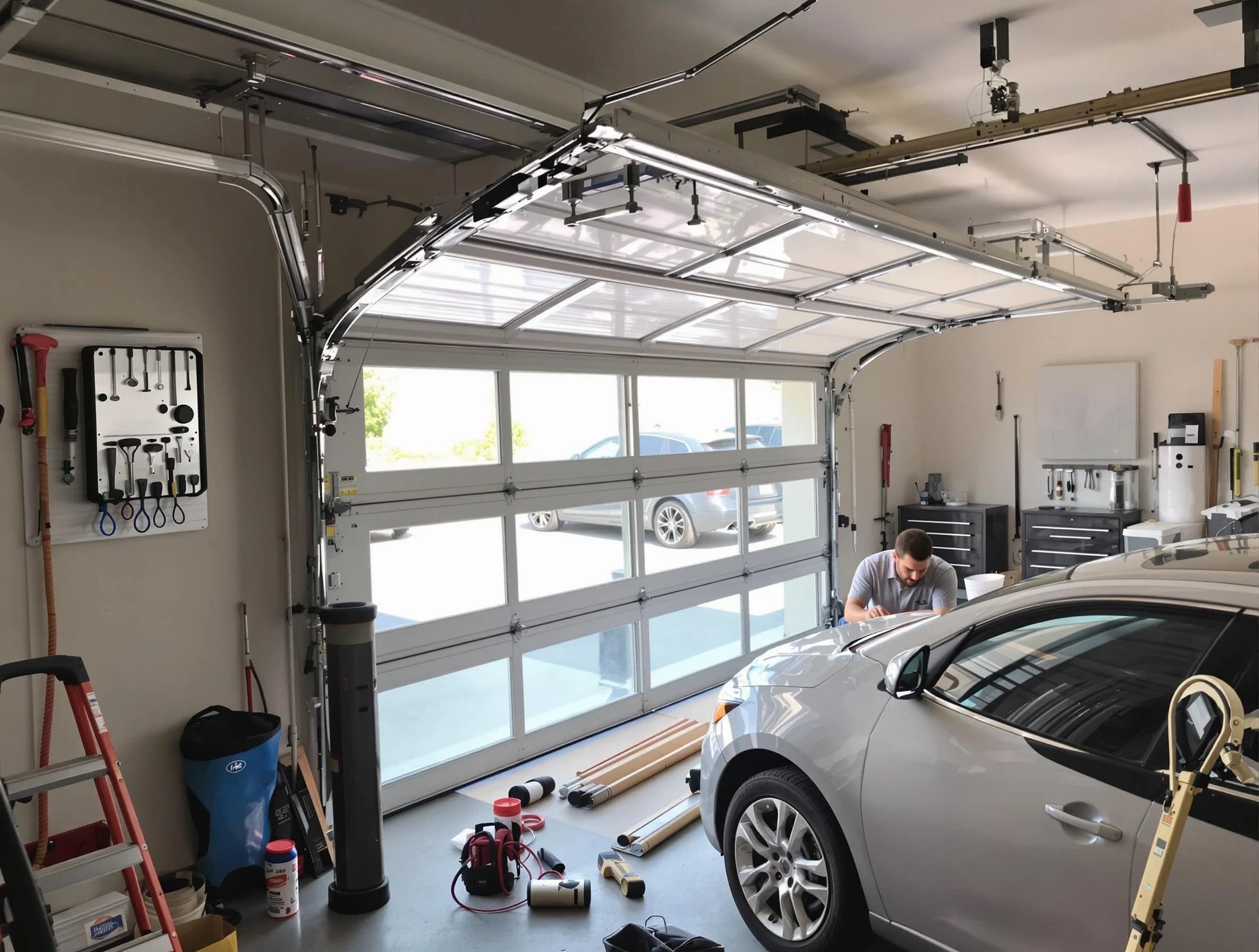 Garage door noise reduction service by Quincy Garage Door Repair in Quincy