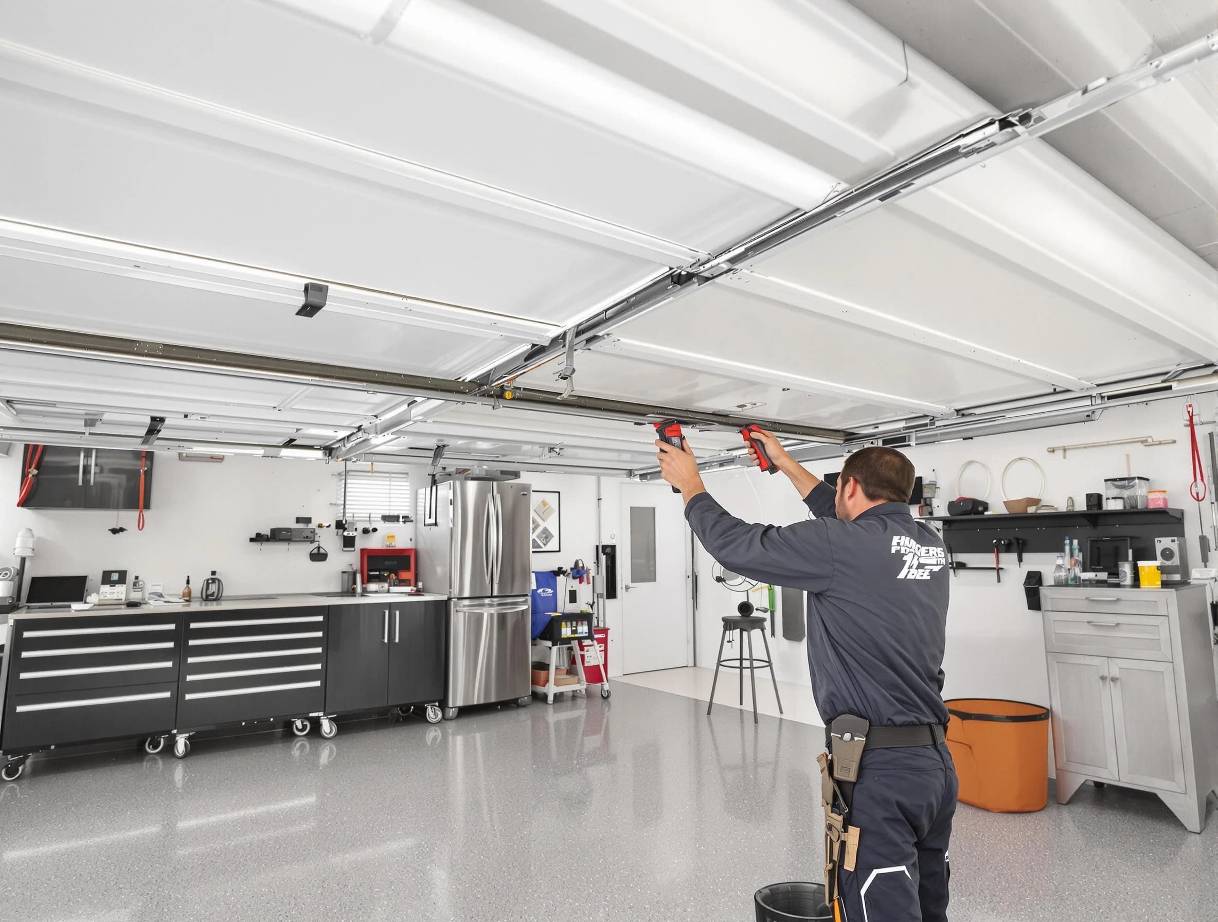 Overhead garage door repair service by Quincy Garage Door Repair in Quincy