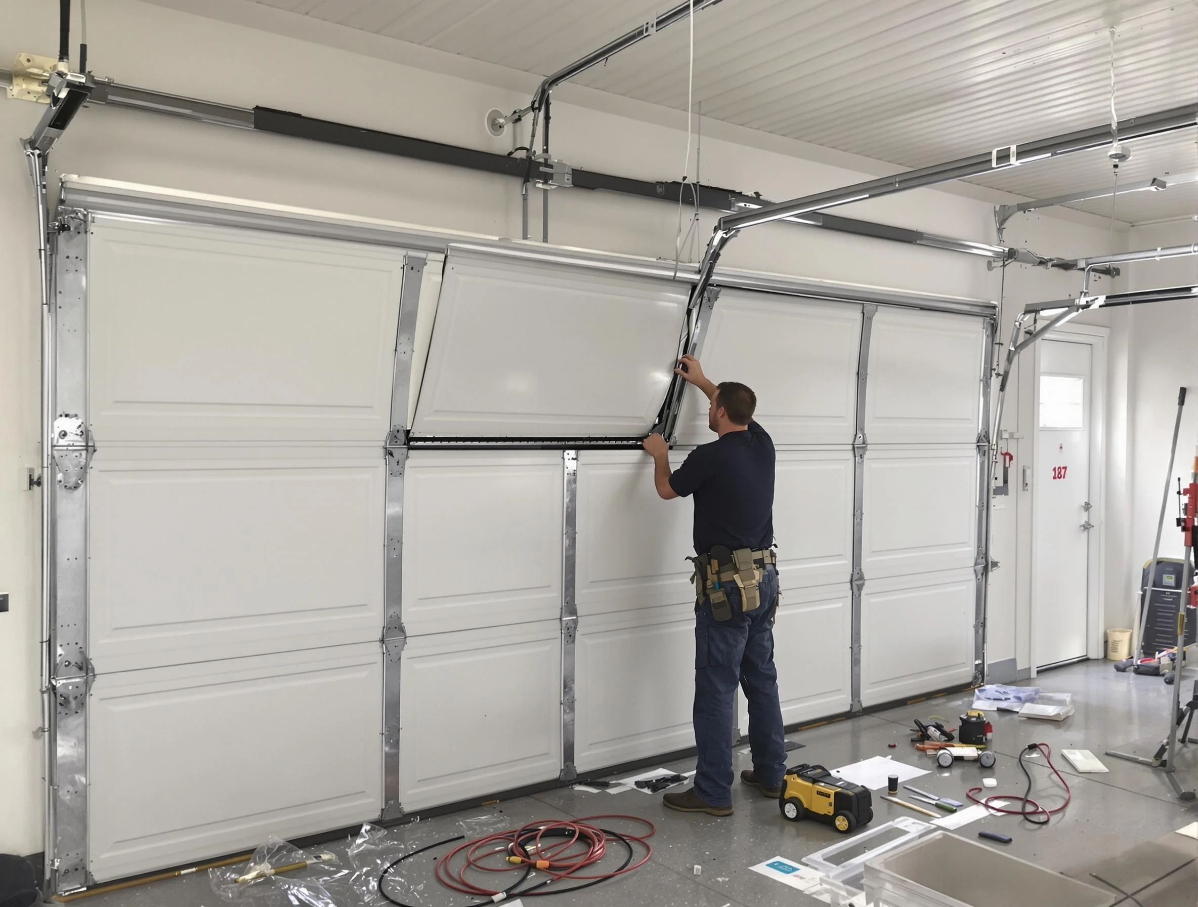 Garage Door Section Replacement in Quincy