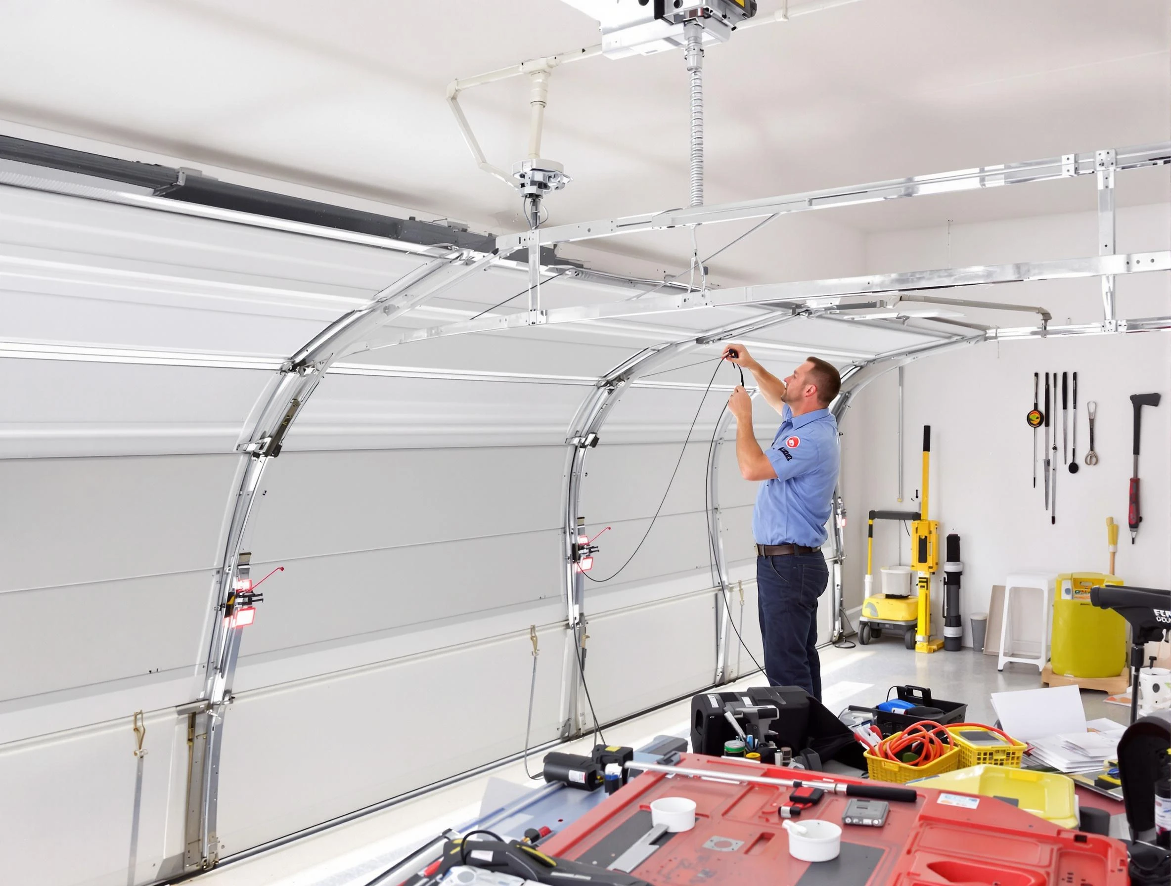 Garage door cable repair service by Quincy Garage Door Repair in Quincy