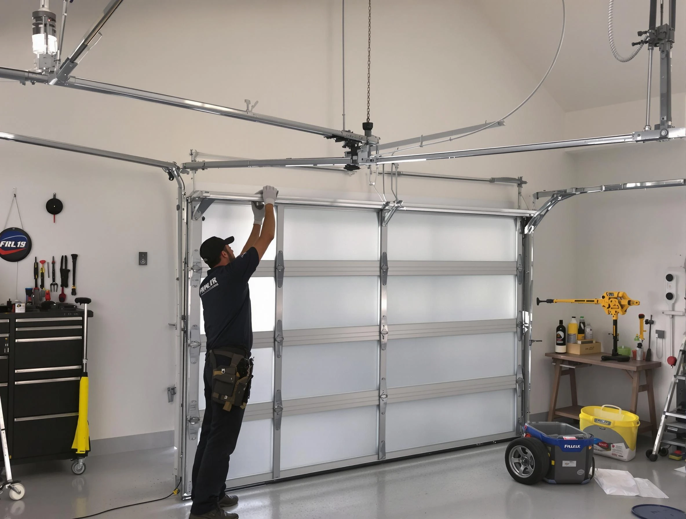 Quincy Garage Door Repair certified team performing precision garage door installation in Quincy