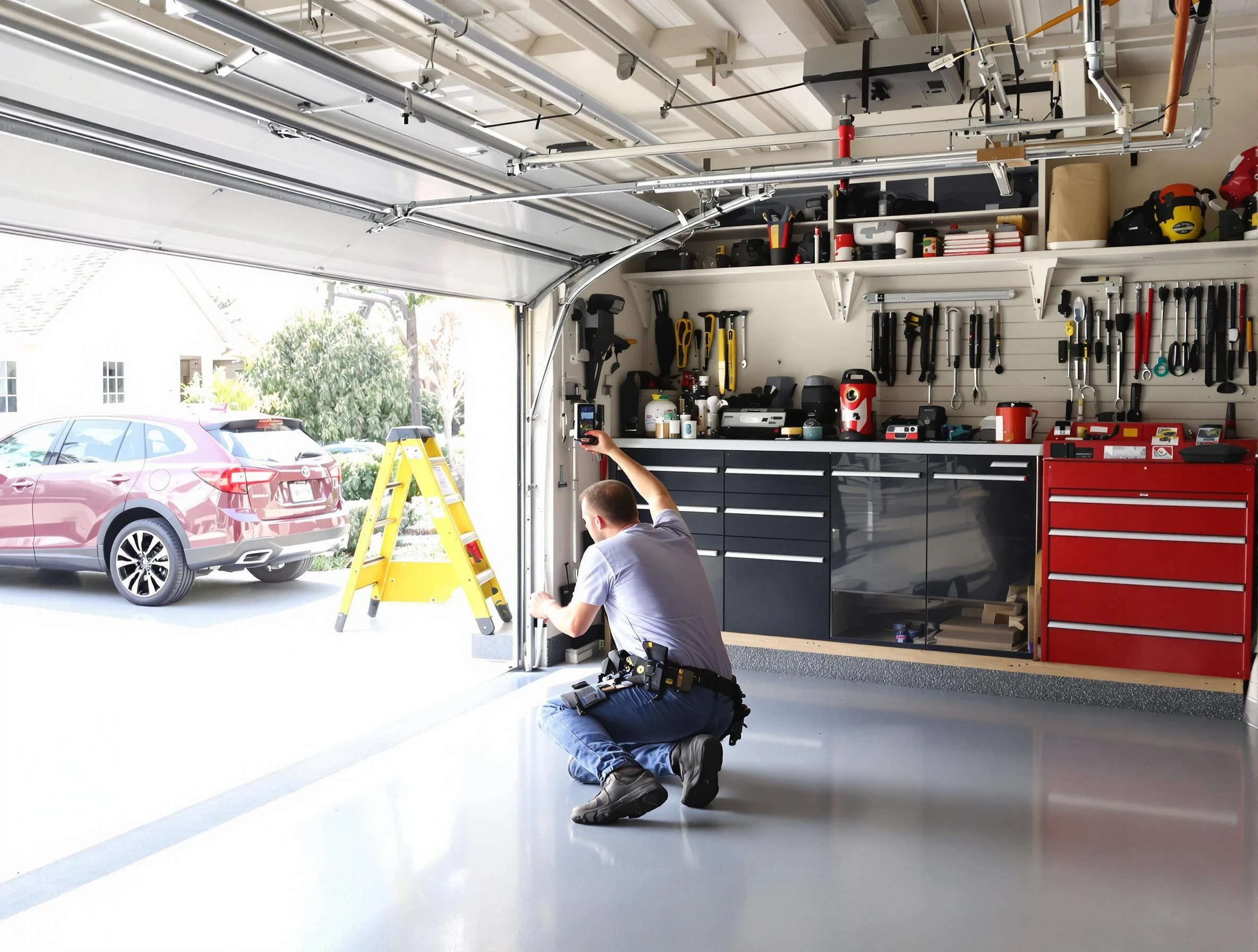Local garage door repair service by Quincy Garage Door Repair in Quincy