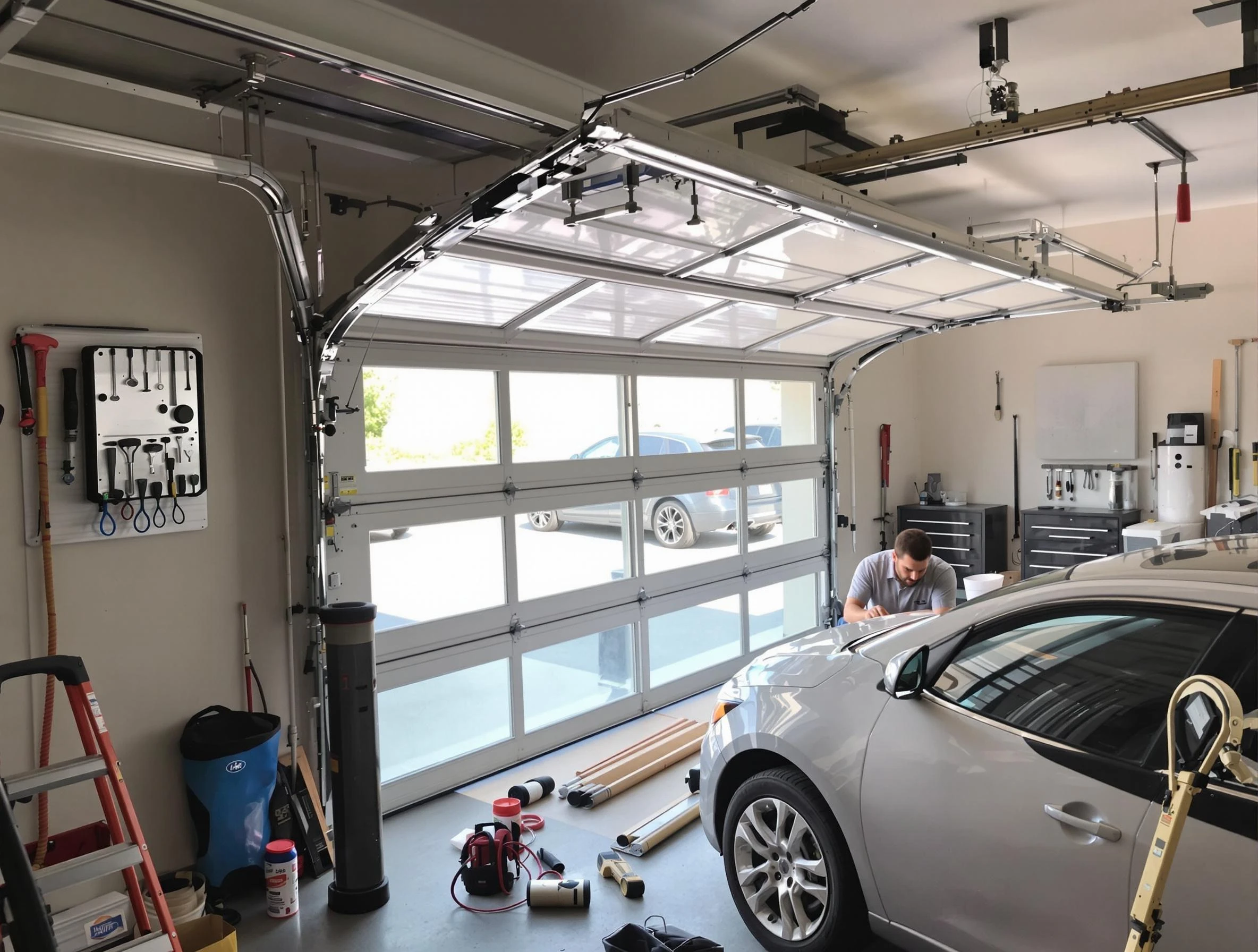 Garage door noise reduction service by Quincy Garage Door Repair in Quincy