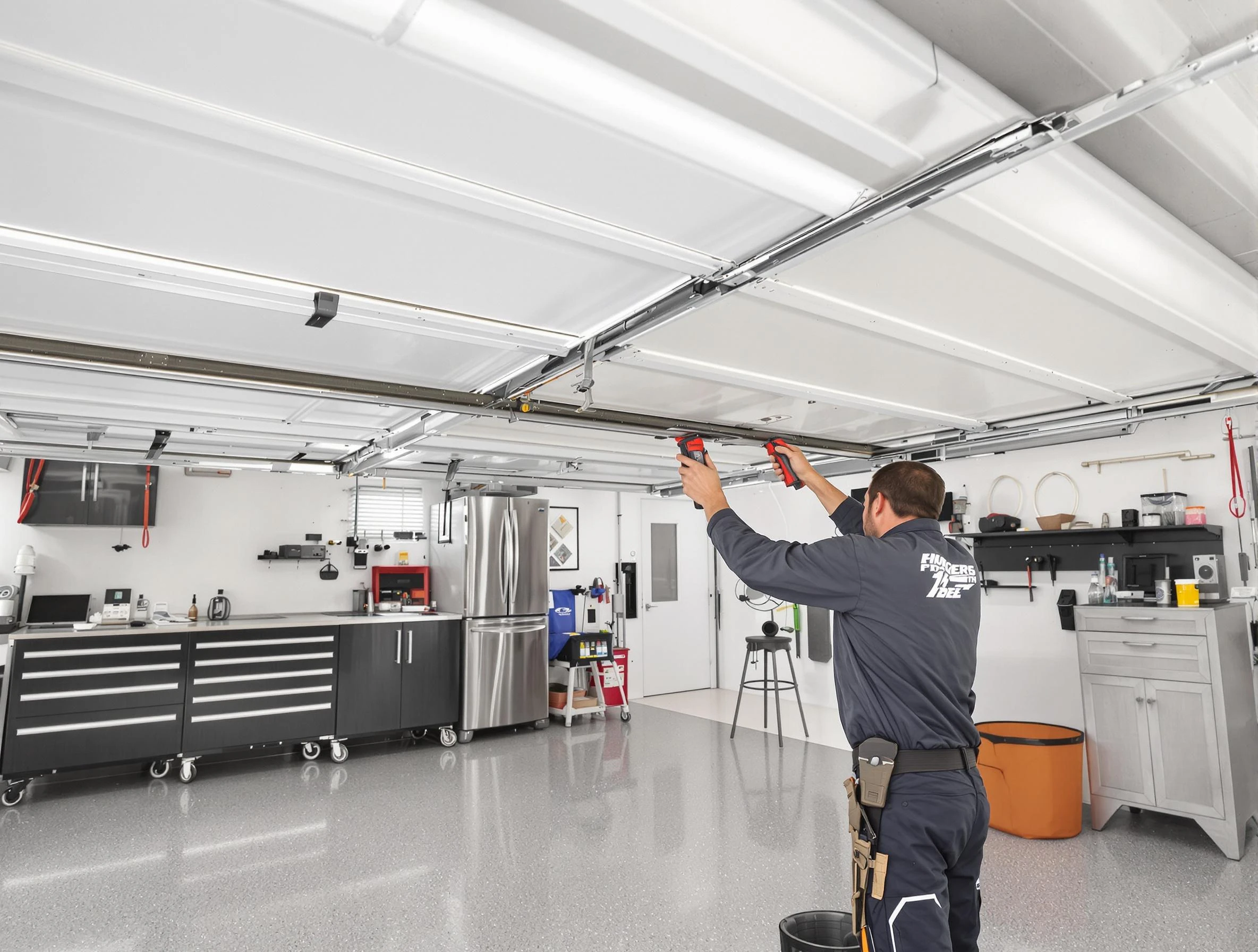 Overhead garage door repair service by Quincy Garage Door Repair in Quincy